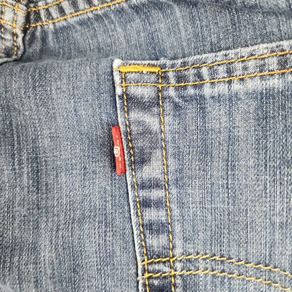 Levi's Jeans Mens 36x30 Blue 527 Low Boot Slim Fit Western Cowboy Faded Workwear - Picture 7 of 9